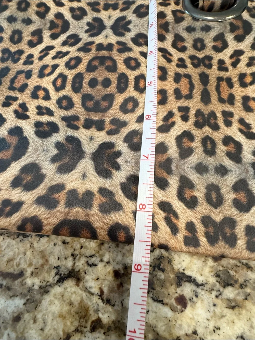 Leopard print wristlet travel bag make up case 8.5”x12.5”